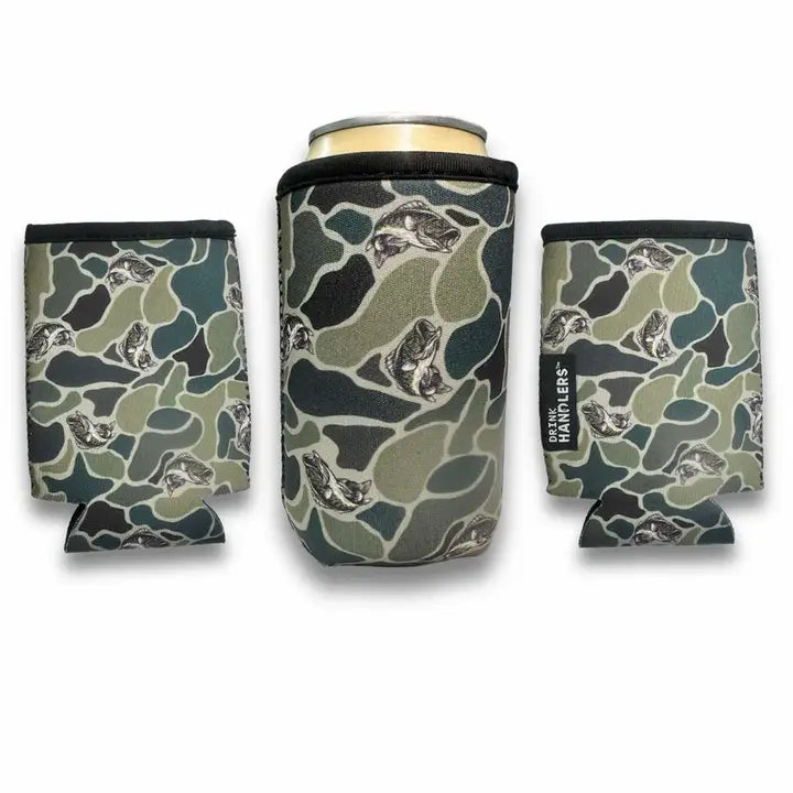 Fish camo can cooler