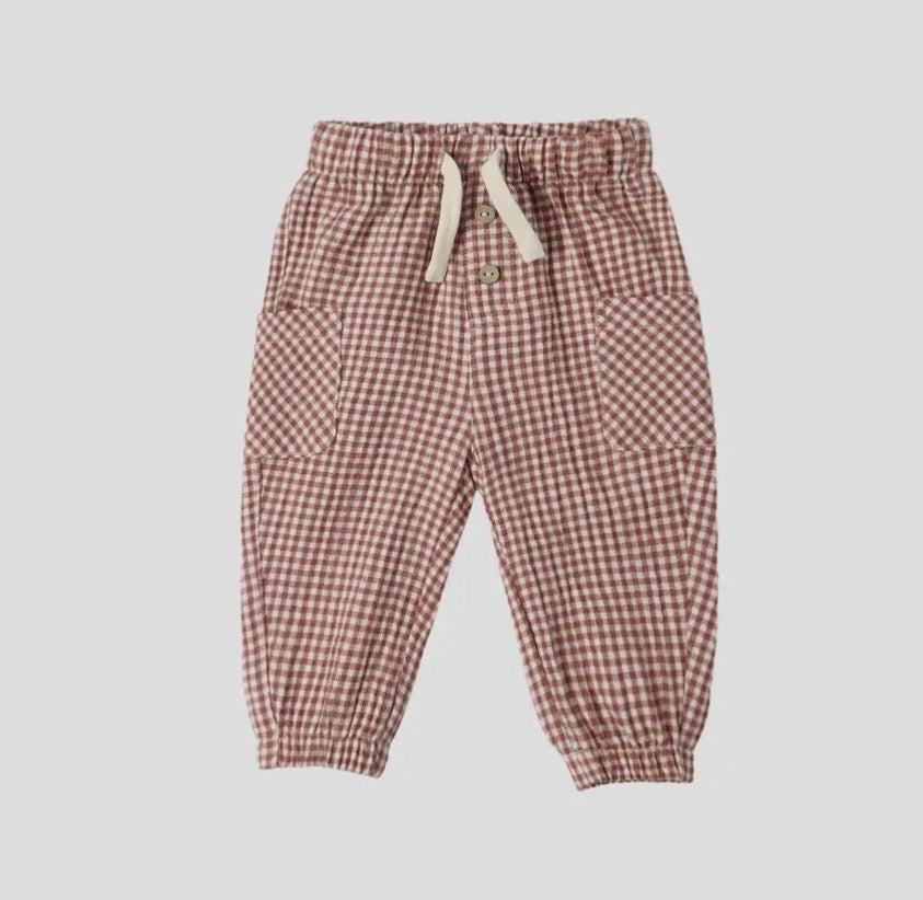Absolutely adorable Quincy Mae Red Gingham unisex Pants