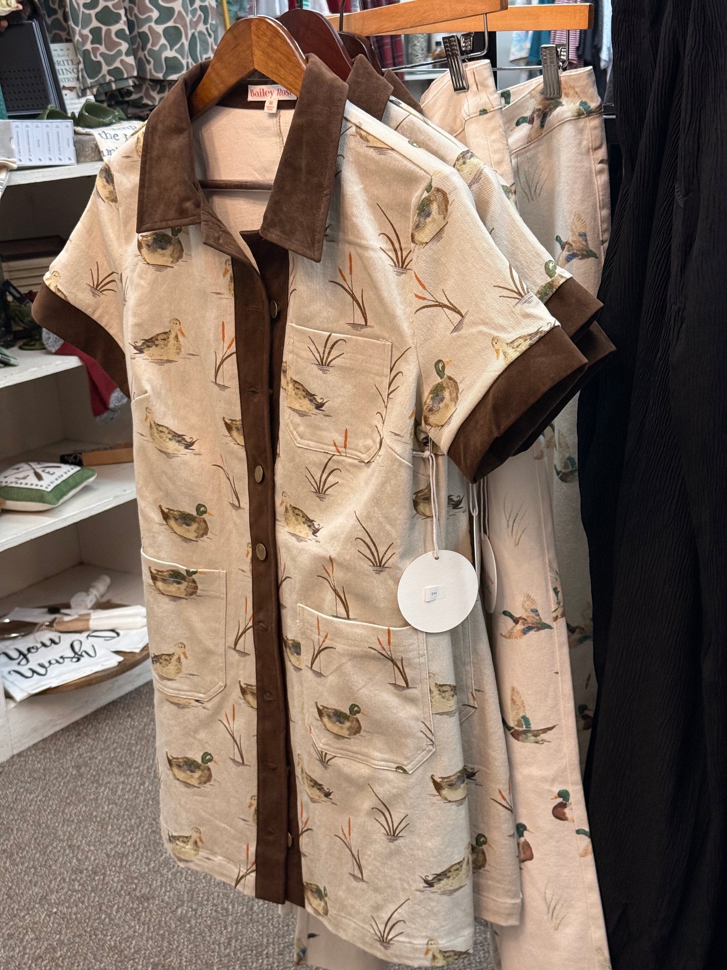 Mallard button dress