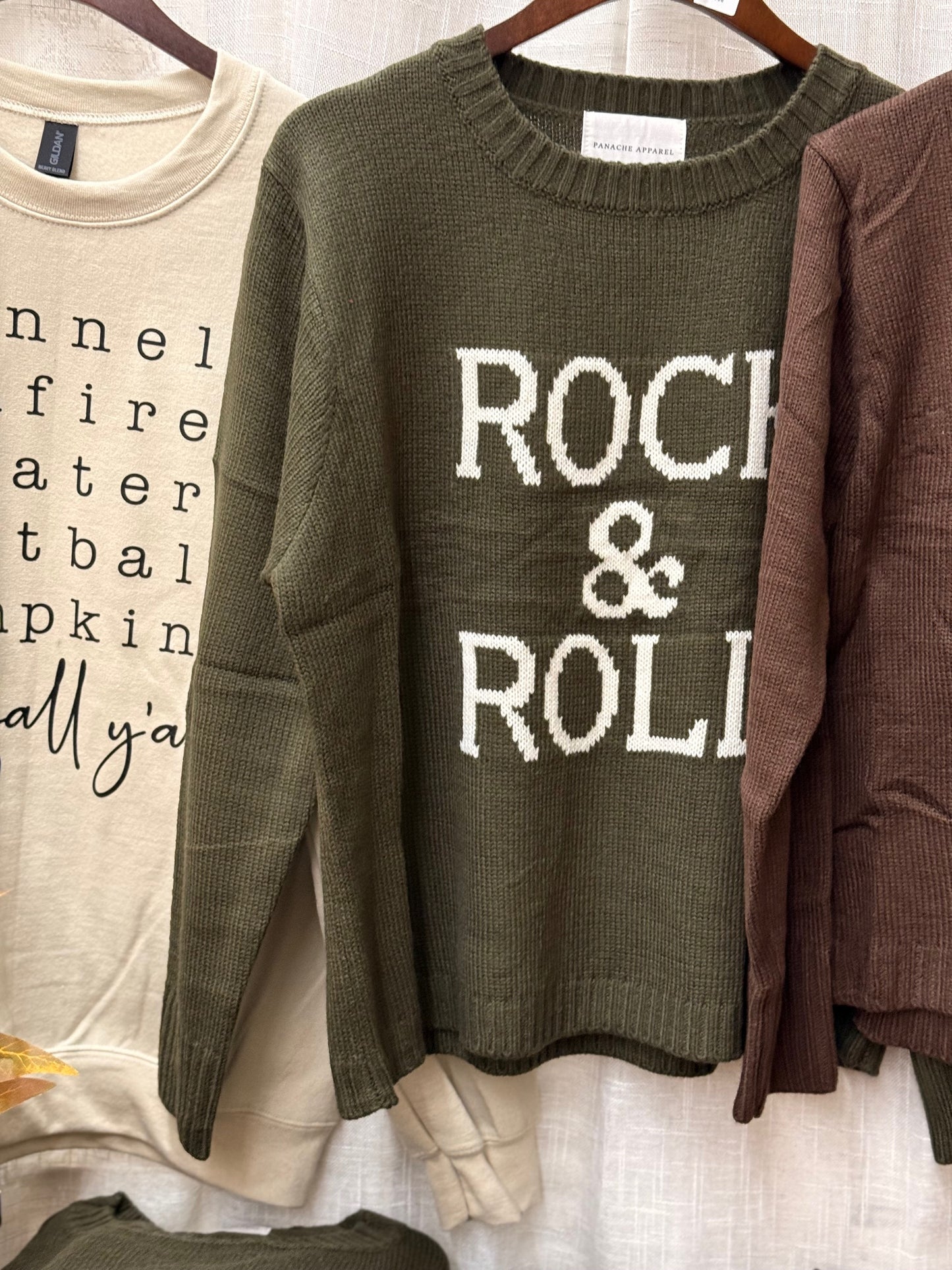 Olive Rock & Roll Sweater