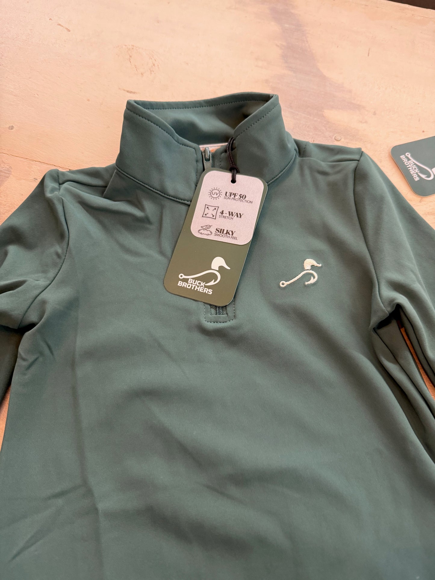 Velvet Fawn Quarter Zip Mallard Green