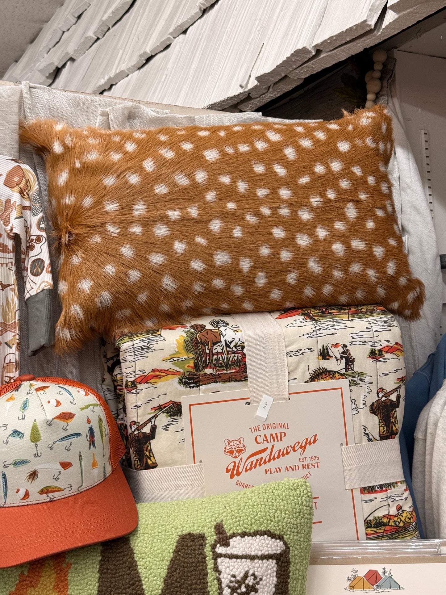 Deer Spot goat fur pillow