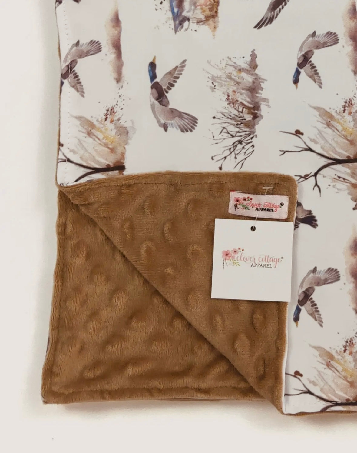 Waterfowl Blanket with Minky side