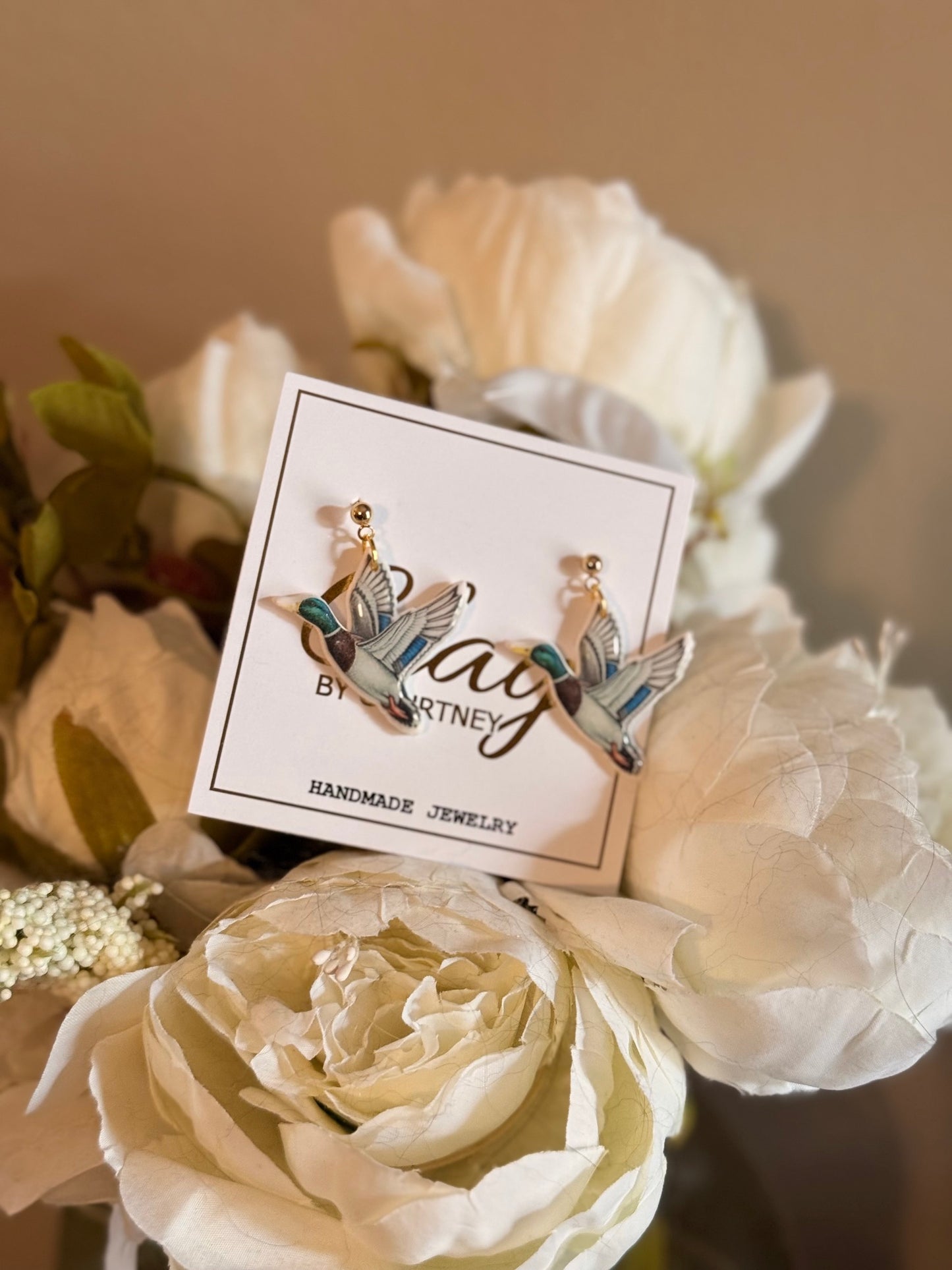 Handmade Mallard earrings