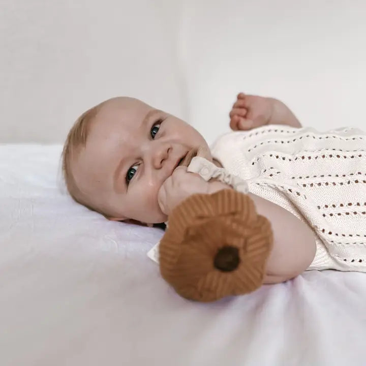 Pumpkin Rattle with teether