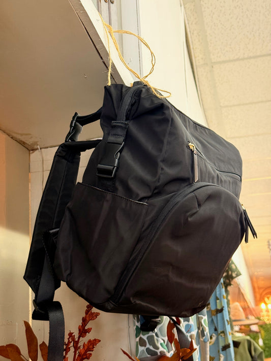 JuJube Back pack Diaper bag Black, also available in Olive.