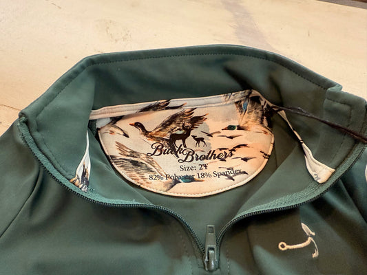 Velvet Fawn Quarter Zip Mallard Green