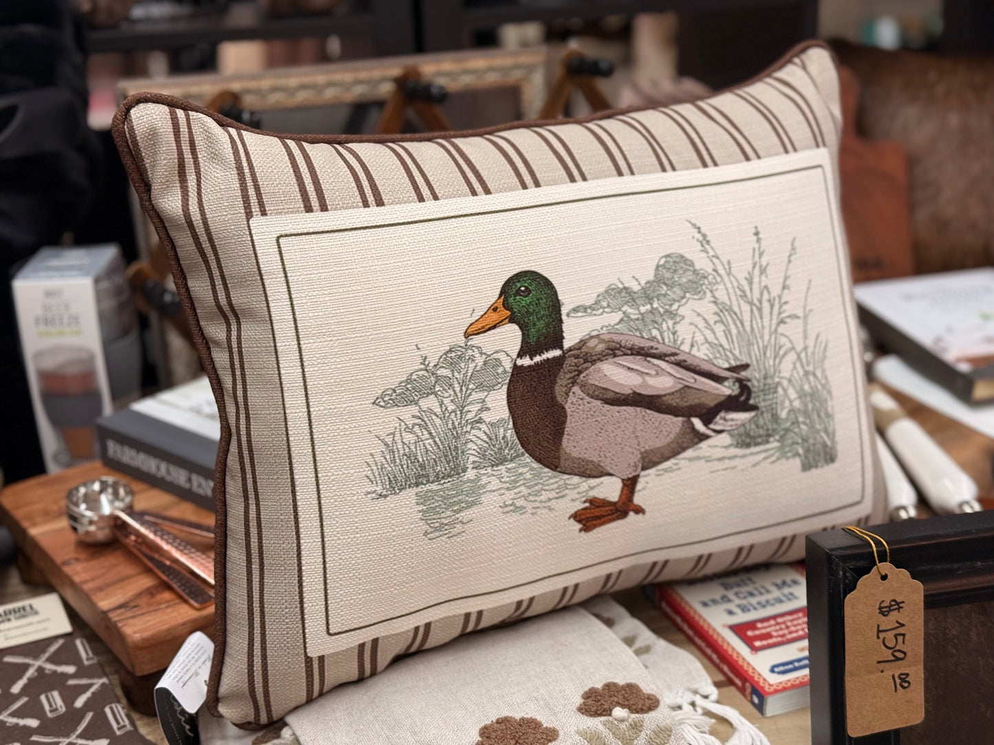 Mallard decorative pillow