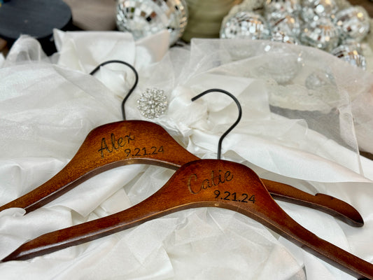 Custom wedding hangers, SET