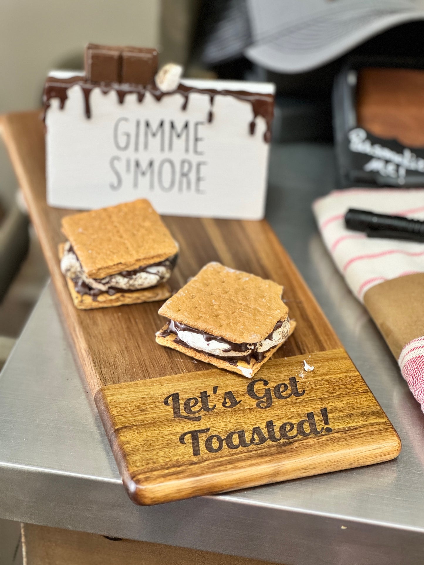 Let's get toasted Charcuterie(smores or toasted cocktails board)