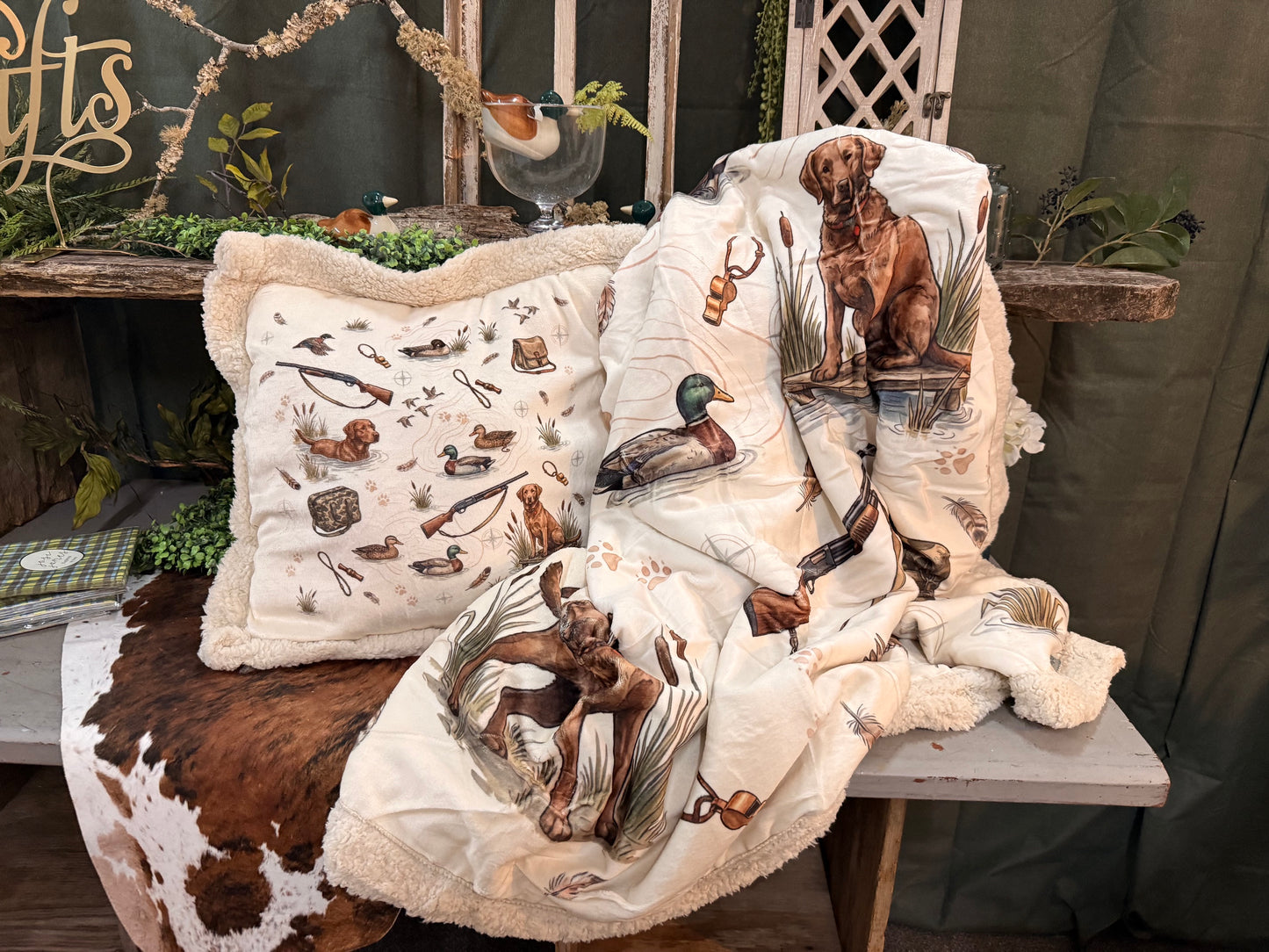 Super soft and cozy Throw and pillow set