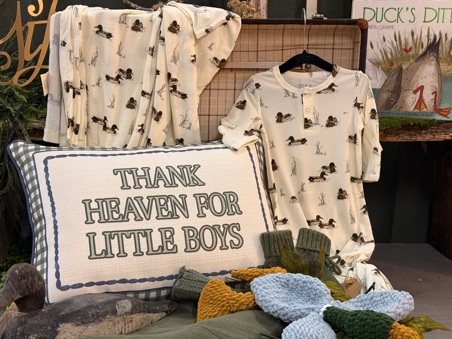 Thank Heaven for Little Boys pillow