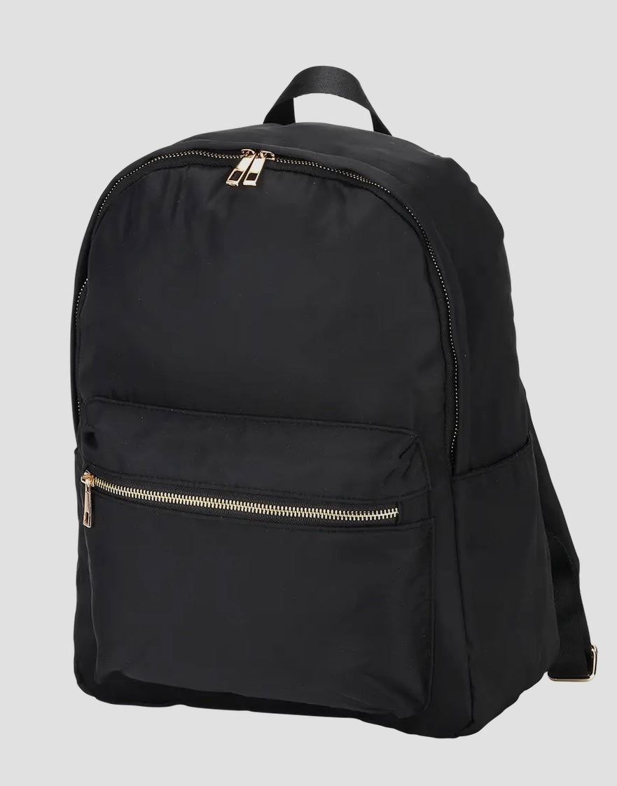 Black Back to school Nylon backpack by Liv and Lou