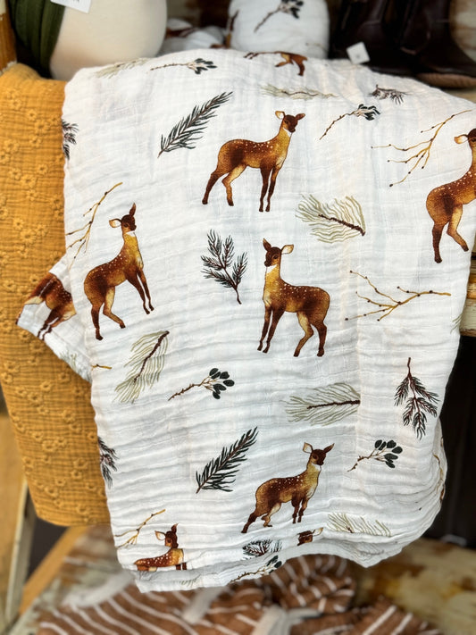 Muslin Deer Swaddle