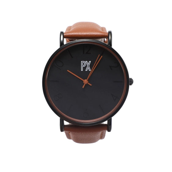 Cognac Leather Band Watch